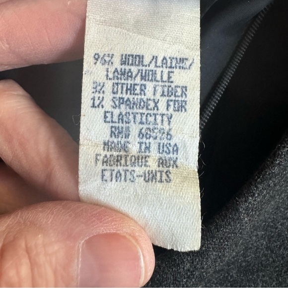 DONNA KARAN SIGNATURE Wool Flannel Sleeveless Sheath Midi Dress Charcoal Grey 12 - Picture 15 of 16